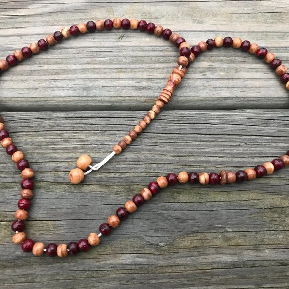 Handmade Pray Bead Muslim Prayer Tasbeeh Real Wood - Picture 4 of 6